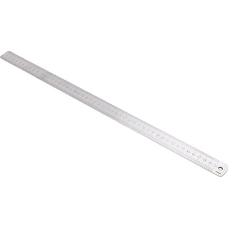Règle En Acier 0-50 Cm / 0-20 Pouces, Double Graduation Métrique Et Impériale, Haute Dureté, Robuste, Usage Autodéfense, Épaisse. Règle/bâton D'Autodéfense En Acier Au Manganèse Épais Trempé