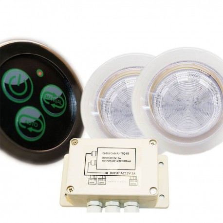 Kit-spots 110 Mm O Rgb Ip68 Wasserdicht Eingebaute + Taste, Flecken-kontrollsystem Und Transformator 2