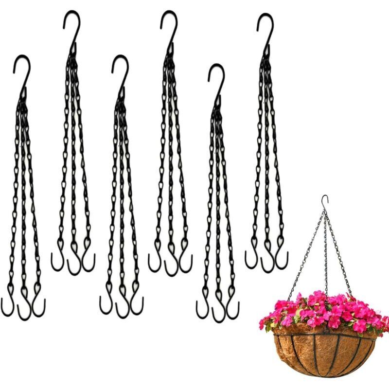 Set Mit 6 Makramee-s-haken (40 Cm) Zum Aufhängen Von Pflanzen In Innenräumen, Ideal Zum Aufhängen Verschiedener Accessoires.