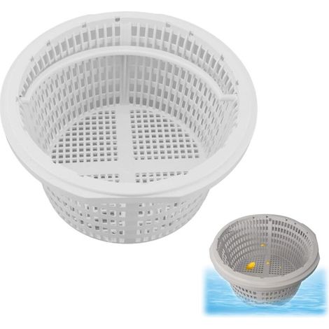 Panier Skimmer Piscine, Filtre Skimmer Piscine Panier 19cm - Accessoire De Remplacement Pour Nettoyage Efficace De La Surface De L'Eau, Durable Et Facile À Installer Panier De Skimmer Piscine