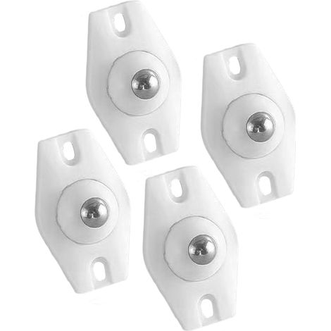 Roulettes Pivotantes, Petites Roulettes,roues À Roulettes Autocollantes - Rouleaux À Roulement À Billes Sans Poinçon, Poulies Pivotantes Collantes Pour Pots De Fleurs Blanc 8pcs