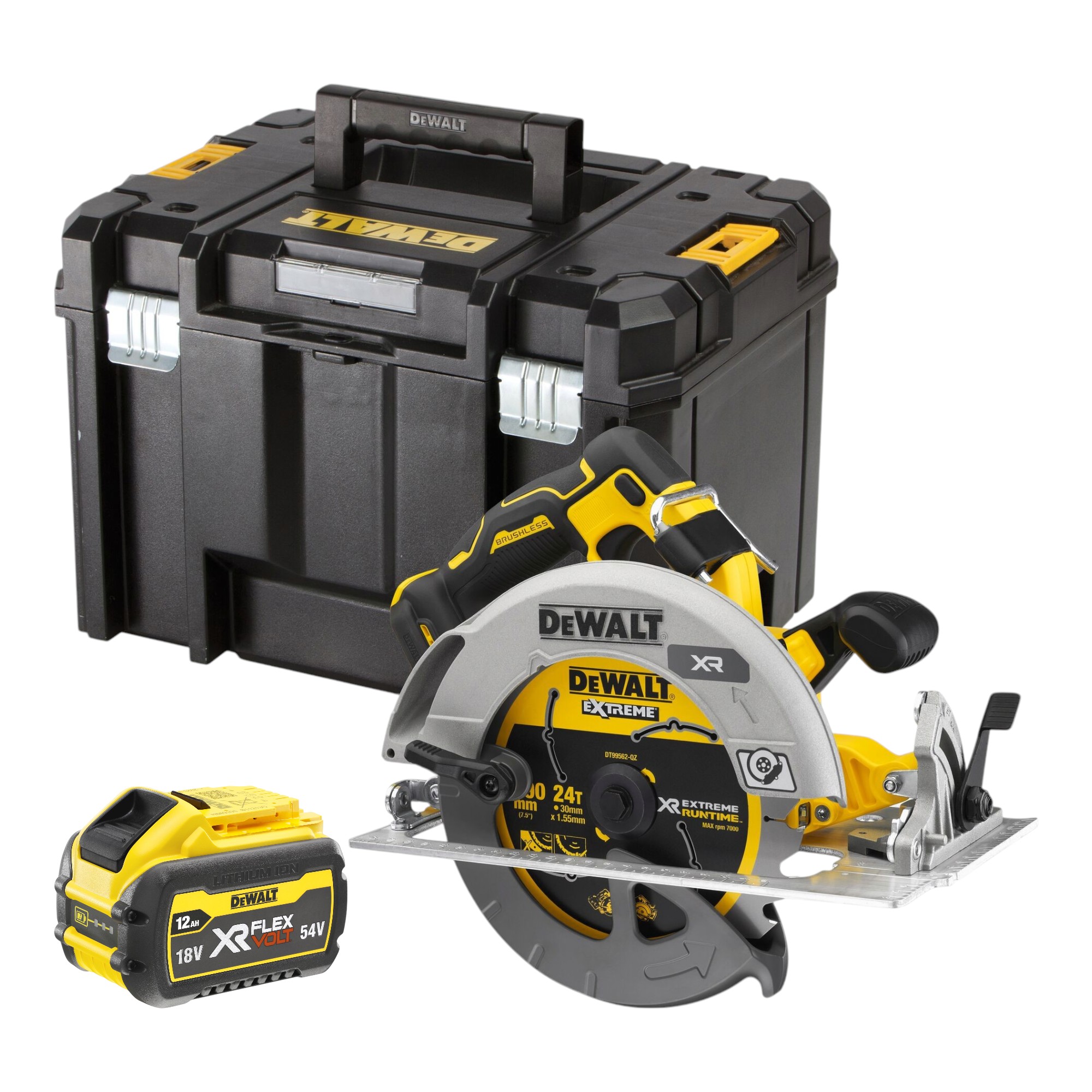 Dewalt Dcs 573 Nt Akku Handkreissäge 18 V 190 X 30 Mm Brushless + 1x Akku 12,0 Ah + Tstak - Ohne Ladegerät