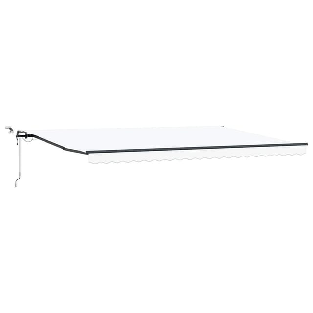 Einziehbare Markise Mit Weiß 500 X 350 Cm Stoff Vidaxl