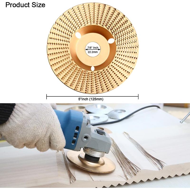 Eine 125 Mm Flache Hartmetall-holzschleifscheibe Zum Formen, Schleifen Und Schneiden Von Holz. Winkelschleiferscheiben.