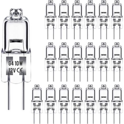 Green Mobility G4 12v 10w Halogenlampe, G4-lampe, Dimmbare G4-halogenlampe, 2800k Warmweiß, Flimmerfrei, G4-bi-pin-sockel, Klare Kapsel Für Kristalllüster, 20 Stück