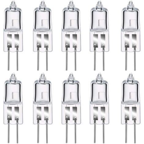 Green Mobility G4 50w 12v Halogenlampen – Warmweiß 2800k – 260 Lumen – Dimmbar – 10er-packung Klare Kapsellampen