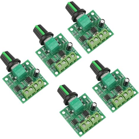 Mini-dc-pwm-motor-drehzahlregler 1,8 V 3 V 5 V 6 V 12 V, 2 A Drehzahlreglerschalter, Spannungsregler, Dimmer (5 Stück)