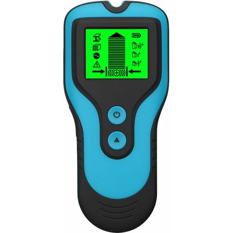 Wandscanner Mit Lcd-display Zur Erkennung Von Metallträgern An Leitungen, Wechselstromleitungen Und Holz (blau), Blau