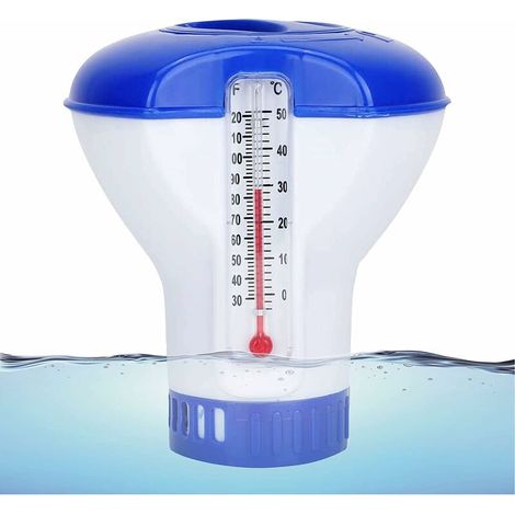 Green Mobility – Pool-chlor-dosierer Mit Thermometer, Schwimmender Pool-chlor-dosierer, Schwimmender Pool-chlor-verteiler, Chemikaliendosierer Für Schwimmbäder Und Teiche