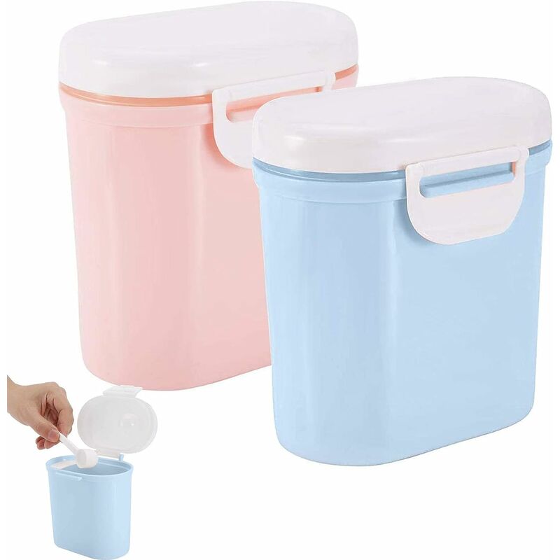 Unidades De Dispensador De Leite Para Bebês, Caixa De Dosagem Portátil Para Leite Em Pó Com Nivelador E Colher Para Armazenamento De Leite Em Pó E Lanches De Frutas