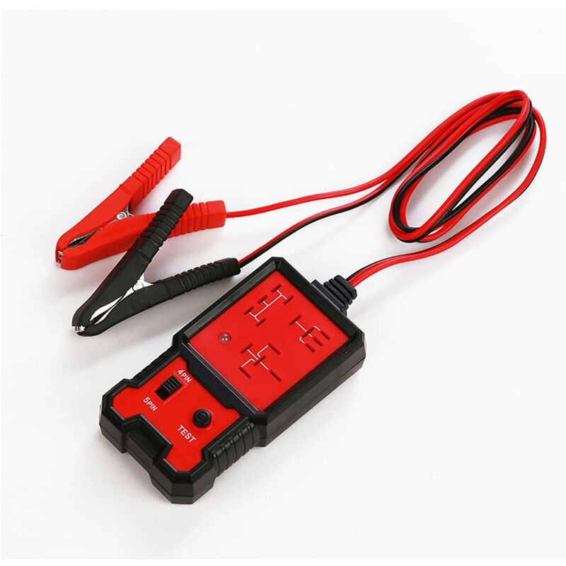 Testador De Relé Automotivo, Testador De Relé Eletrônico De 12v, Verificador De Bateria De Carro Com Clipes, Ferramenta De Diagnóstico Profissional De Analisador De Relé Automático