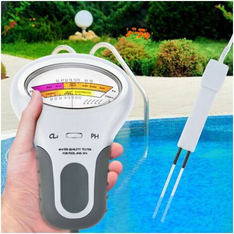 Testeur 2 En 1 Ph Chlore Pc-102, Appareil De Mesure Pour La Qualité De L'Eau, Testeur Ph Et Chlore Pour Piscine Et Aquarium (cl2)...dyk.