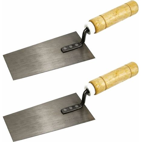 Green Mobility – Taizer 2-teiliges Trapezkellen-set Aus Edelstahl Mit Holzgriff, Unverzichtbare Putzkelle, Putzspatel, Unverzichtbares Maurerwerkzeug-set