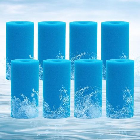 Sabir Éponge Filtrante, Filtre En Mousse, Filtre De Piscine, Éponge Préfiltre En Mousse, Éponge Lavable Et Réutilisable. (8 Pièces)