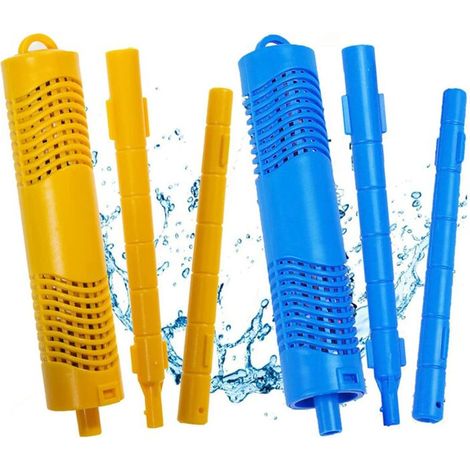Lot De 2 Cartouches De Bâtonnets Minéraux Pour Spa, Pour Filtre De Bassin À Poissons De Piscine, Durée De Vie De 4 Mois, Bleu Et Jaune