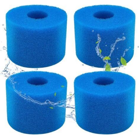 Lot De 4 Filtres De Piscine En Mousse Filtre Pour Intex Type S1 - Filtre En Mousse Pour Spa, Piscine - Réutilisables Et Lavables - Éponge De Filtration De Type S1（4 Pièces）