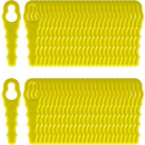 Green Mobility - Packung Mit 50 Ersatzklingen Für Ryobi Freischneider Rac155, Rac157 Und Rac158, Doppelt Gezahnte Klingen Für Kantenschneider Und Heckenscheren.