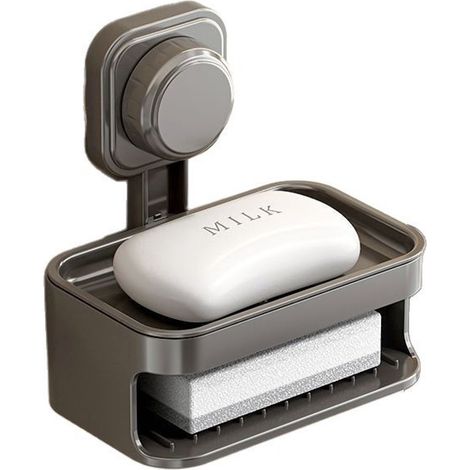 Seifenschale – Seifenhalter Mit Saugnapf Für Die Dusche – Hängende Seifenschale – Dusche – Badezimmer – Küche – Wc – Grau