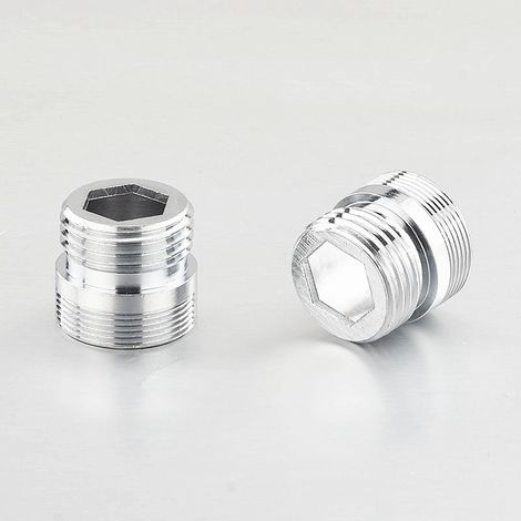 Zwei Wasserhahnadapter, 22 Mm Außengewinde Auf 18 Mm Außengewinde, Geeignet Für Bad- Und Küchenarmaturen.