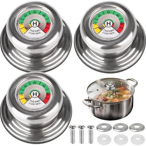 Set Aus 3 Griffen Und Deckelknöpfen, Kompatibel Mit Küchenutensilien Mit 5-mm-gewinde