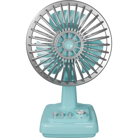 Kleiner, Klassischer Usb-tischventilator Aus Wiederaufladbarem Metall, 3 Einstellbare Geschwindigkeitsstufen, Usb-wiederaufladbarer Ventilator