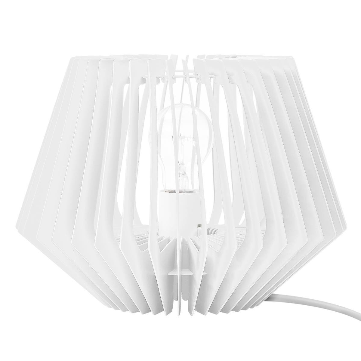 Tischlampe Mit Deko-glühbirne, 21 Cm, Weiß