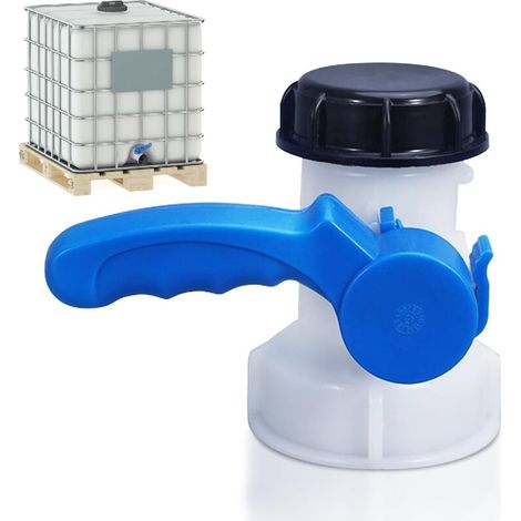 1000-liter-kunststofftankventil, Ibc-adapter, Universal-ibc-adapter, Ablassventil, Regenwassertank, Fass, Wassertank 75 Mm, Dn 50