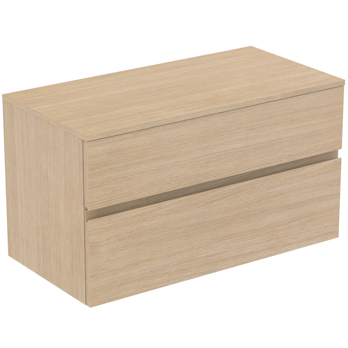 Ideal Standard Finesse - Waschtischunterschrank, 100x51x56 Cm, 2 Schubladen, Weiß-eiche E3435us