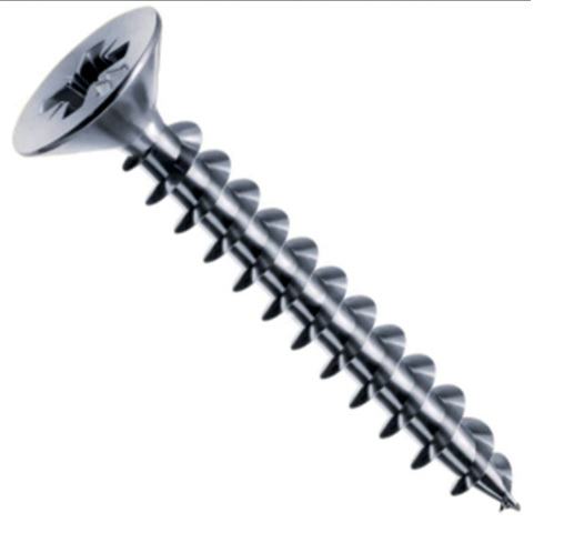 Mustad - Panelvit Zylinderkopfschraube Pozidriv - Vollgewinde - Weiß Verzinkt - Ø3x35mm - Packung Mit 500 - Pvaczp300350b8c