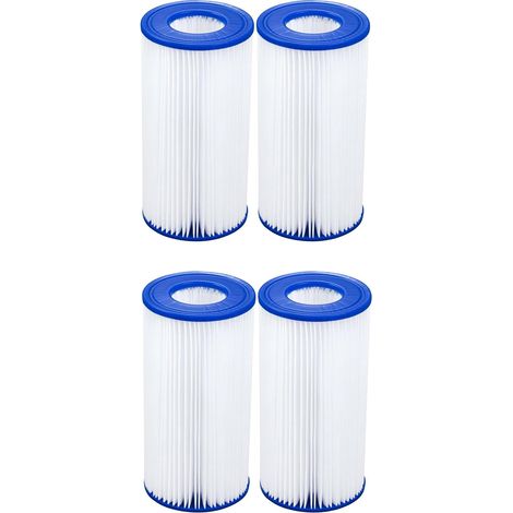 Lot De 4 Cartouches Filtrantes Pour Piscine (iii-a/c) - Filtre De Rechange Pour Le Nettoyage Des Piscines Hors Sol, Cartouche Facile À Installer