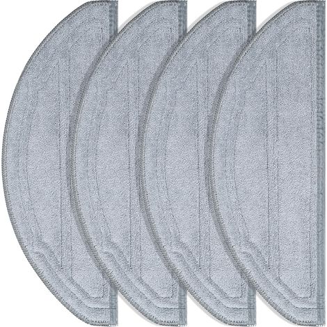 Accessoires Chiffon De Nettoyage Pour Roborock Q10 S5/q10 S5+/q10 X5/q10 X5+/q10 Vf/q10 Vf+/q10v/q10v+ De Rechange Pour Aspirateur Robot,serpillières En Microfibre Douce -4 Pièces