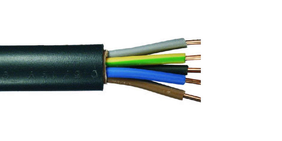 Erdkabel Nyy-j 5 X 1,5 - 25 Meter Schwarz Kabel Starkstromkabel Elektrokabel