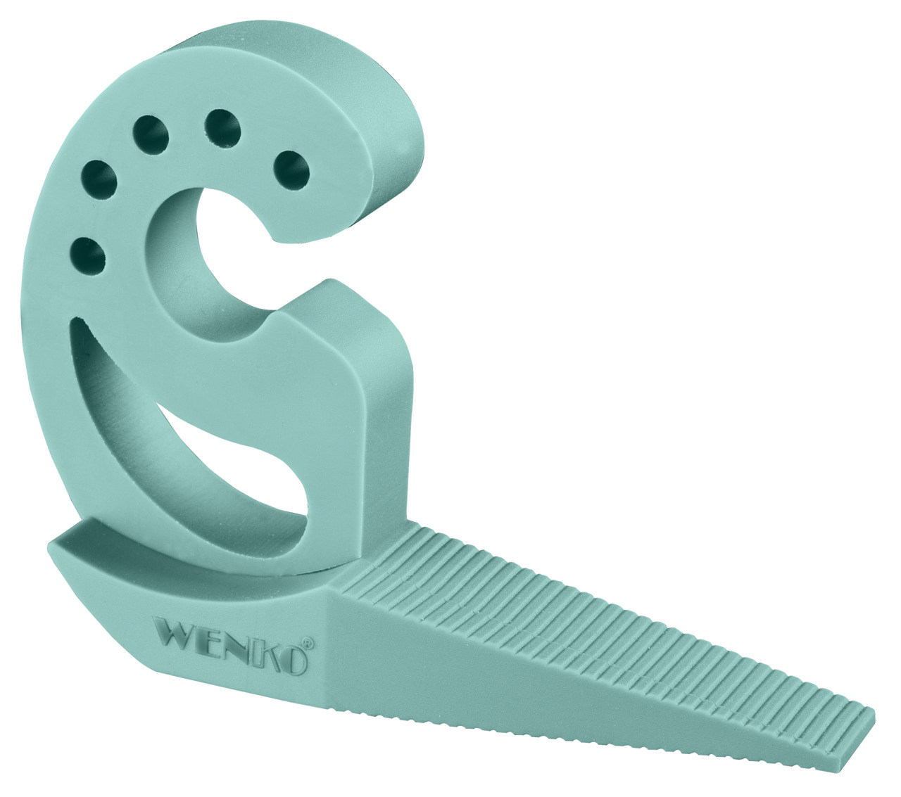 Wenko - Tür Stopper Fenster Halterung Puffer Stopper Multi Talent Wand Schubladen - Blau