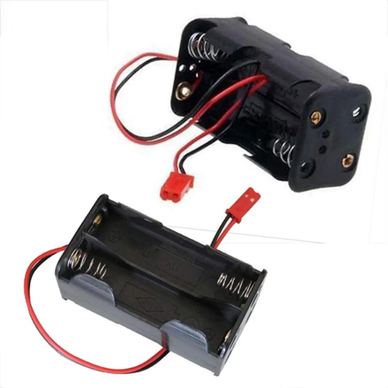 6-teiliges Batteriehalter-set (4 Aa-batterien), Empfänger-aufbewahrungsbox (6v) Mit 2-poligem Jst-stecker, 2-teiliger Futaba Rc-empfängerschalter, Für Rc-autos/flugzeuge