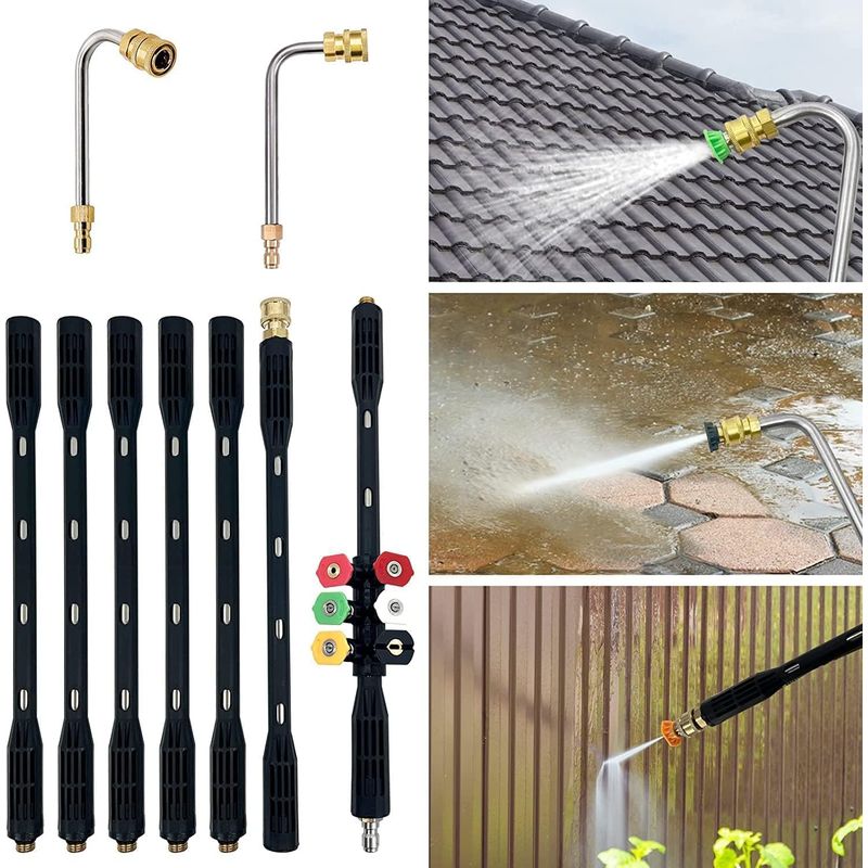 10er-pack Hochdruckreiniger-verlängerungsschläuche Mit Kärcher-adapter, Kompatibel Mit Kärcher K-serie Dachrinnenreinigungs-verlängerungslanzen: K2, K3, K4, K5, K6, K7, 4000 Psi.