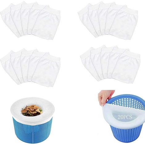 Piscine Filtre Skimmer,20pcs Chaussettes De Skimmer De Piscine,pool Skimmer Socks,pour Attraper Les Feuilles D'Arbre Piscine Protégez La Piscine Propre (20)-online Store
