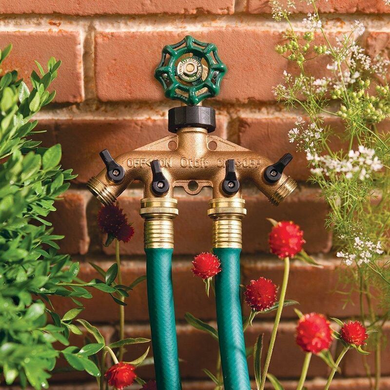 4-wege-umschaltventil, Messing-wasserhahnanschluss, Schlauchverteiler, 4-wege-gartenbewässerungsverteiler