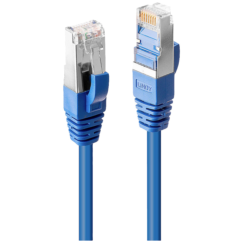 45647 Rj45 Netzwerkkabel, Patchkabel Cat 6 S/ftp 10.00 M Blau 1 St. - Lindy