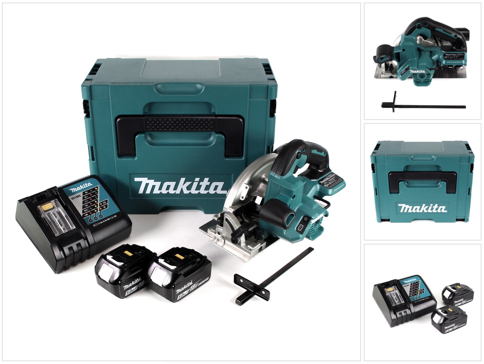 Makita Dhs 660 Rtj Akku Handkreissäge 18v 165 Mm Im Makpac + 2x 5,0ah Akku + Ladegerät