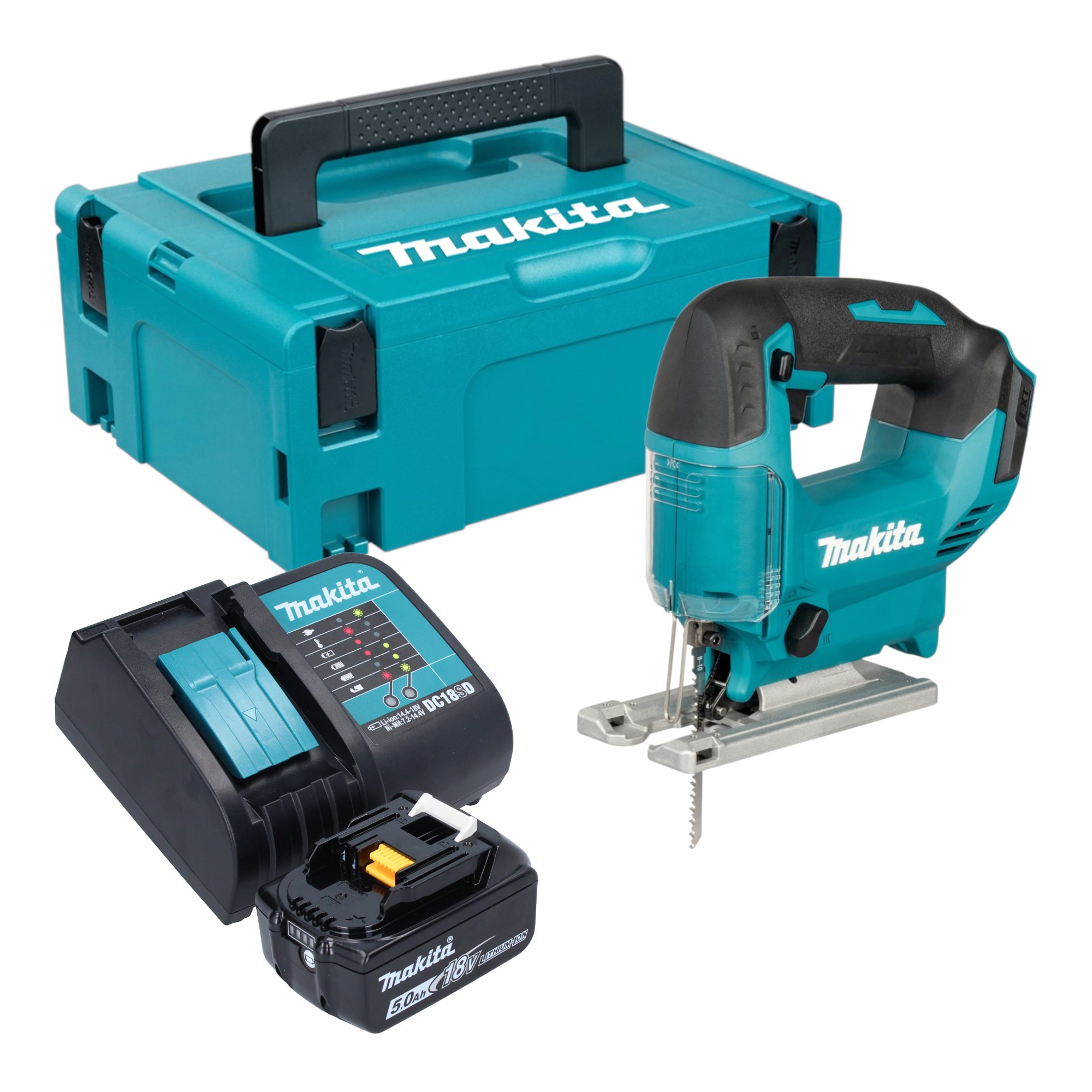 Makita Djv 186 St1j Akku Pendelhubstichsäge 18 V + 1x Akku 5,0 Ah + Ladegerät + Makpac