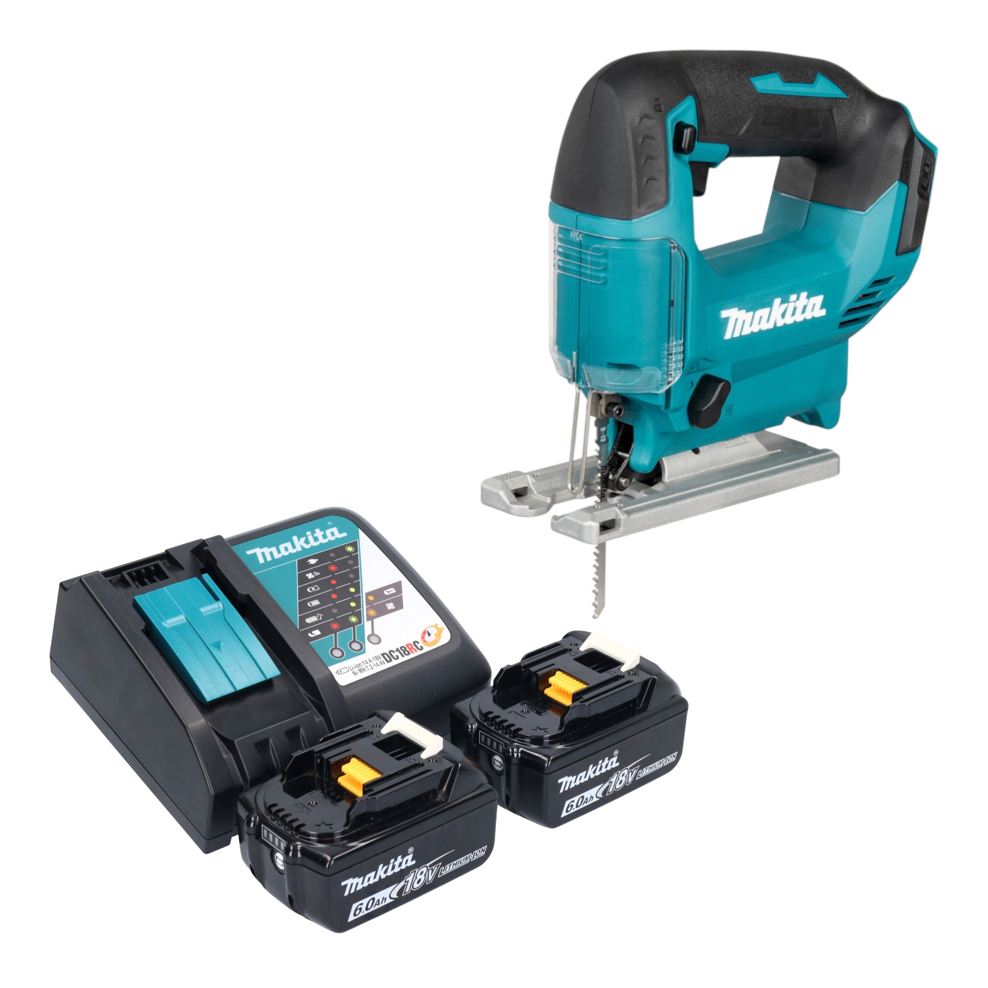 Makita Djv 186 Rg Akku Pendelhubstichsäge 18 V + 2x Akku 6,0 Ah + Ladegerät