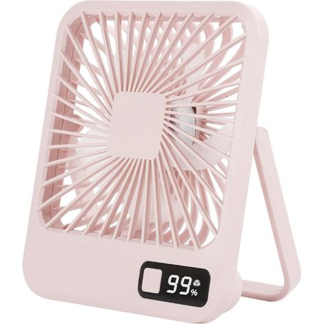 Kleiner, Leiser Usb-ventilator Mit Digitalanzeige, 1500-mah-akku Und 5 Geschwindigkeitsstufen
