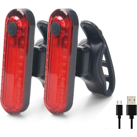 Grüne Mobilität – Fahrradrücklichter – 2 Stück Rücklichter, Usb-wiederaufladbare, Wasserdichte Cob-led-rücklichter, 4 Beleuchtungsmodi Für Mehr Sicherheit Und Sichtbarkeit