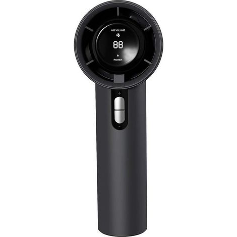 Tragbarer Ventilator Mit Digitalanzeige – Mini-ventilator – Wiederaufladbarer Tragbarer Ventilator – Mini-ventilator Mit Wiederaufladbarkeit – Schwarz