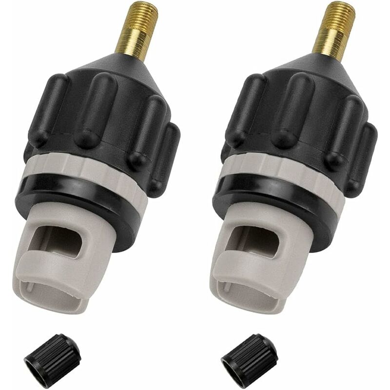 2 Pcs Adaptador De Caiaque De Plástico Padrão Válvula De Ar Adaptador Sup Adaptador De Bomba De Ar Impermeável Adaptador De Bomba De Caiaque Inflator Bocal Para Barcos Infláveis Placa De Caiaque