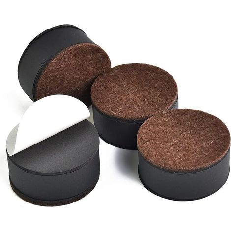 Xepho 4er-set Möbelfüße Aus Kohlenstoffstahl Mit Filzgleitern, Selbstklebende Metallfüße, 62,7 Cm, Für Stühle, Tische, Sofas, Betten Und Schränke