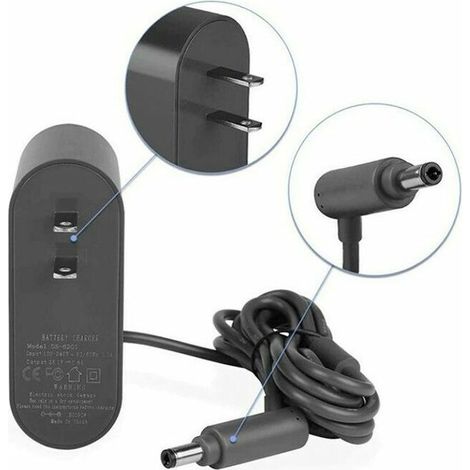 Chargeur Pour Dayson, Poexujing 30.45v Dyson Aspirateur Power Adapter Pour V10、v12、sv1, Dyson Adapter Avec 6ft Cable, Output: Cc 30,45 V 1,1 A, Entrée : Remplacement Du Chargeur Ac 100240v 50/6