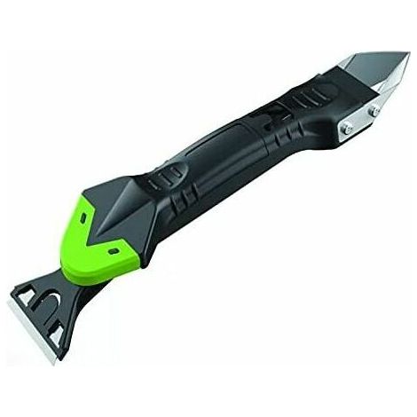 Vurahome - Outil 5 En 1 Pour Enlever Le Silicone De L'Outil D'Étanchéité (tête En Acier Inoxydable), Mastic, Grattoir À Joint Incl. 5 Pièces Jointes, Excellent Outil Pour La Cuisine, La Salle De Bain,