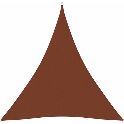 Green Mobility – Dreieckiger Sonnenschirm Aus Oxford-gewebe, 3 X 3 X 3 M, Terrakotta