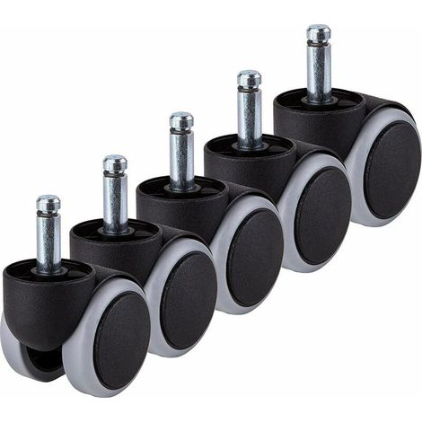 Green Mobility - (5er-pack) 50 Mm Gummirollen Für Drehbare Bürostühle, Ersatz-doppelrollen, Kratzfrei, Für Möbel, Geräte Und Ausrüstung (m11)